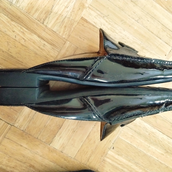 Nordstrom Black Patent leather flat mule. - Picture 3 of 7